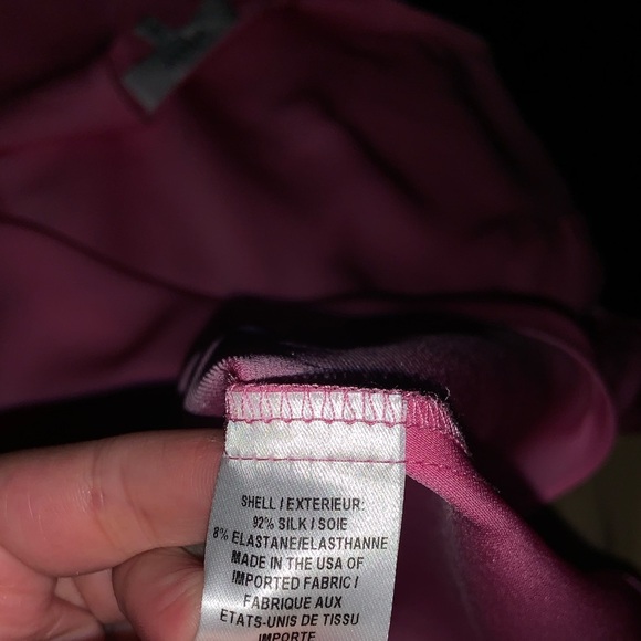 MILLY Pink Silk Crew-Neck Bell Sleeves Blouse ruffle fall casual boho designer - Picture 6 of 6